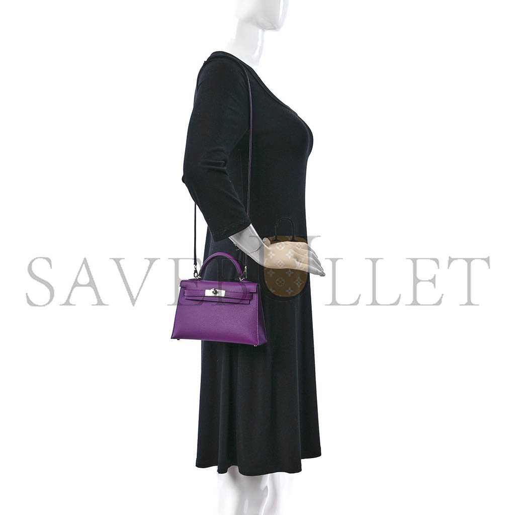 HERMÈS MASTER EPSOM MINI KELLY SELLIER 20 ANEMONE (19*12*5.5cm) 